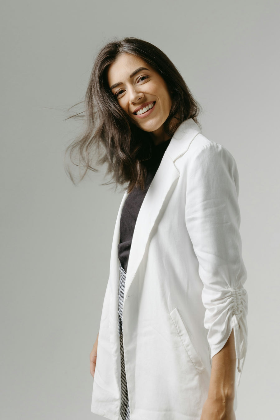 Ravello Relaxed Blazer — White