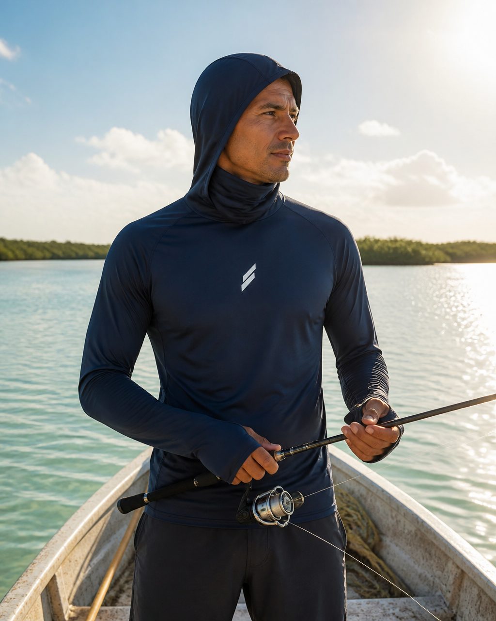 Playera Solar Levante en azul marino