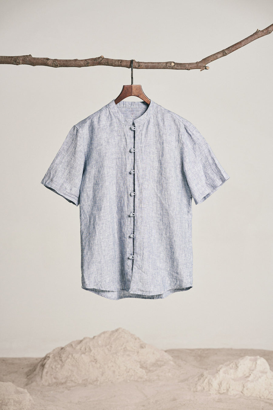 The Amalfi Linen Shirt — Sky Blue