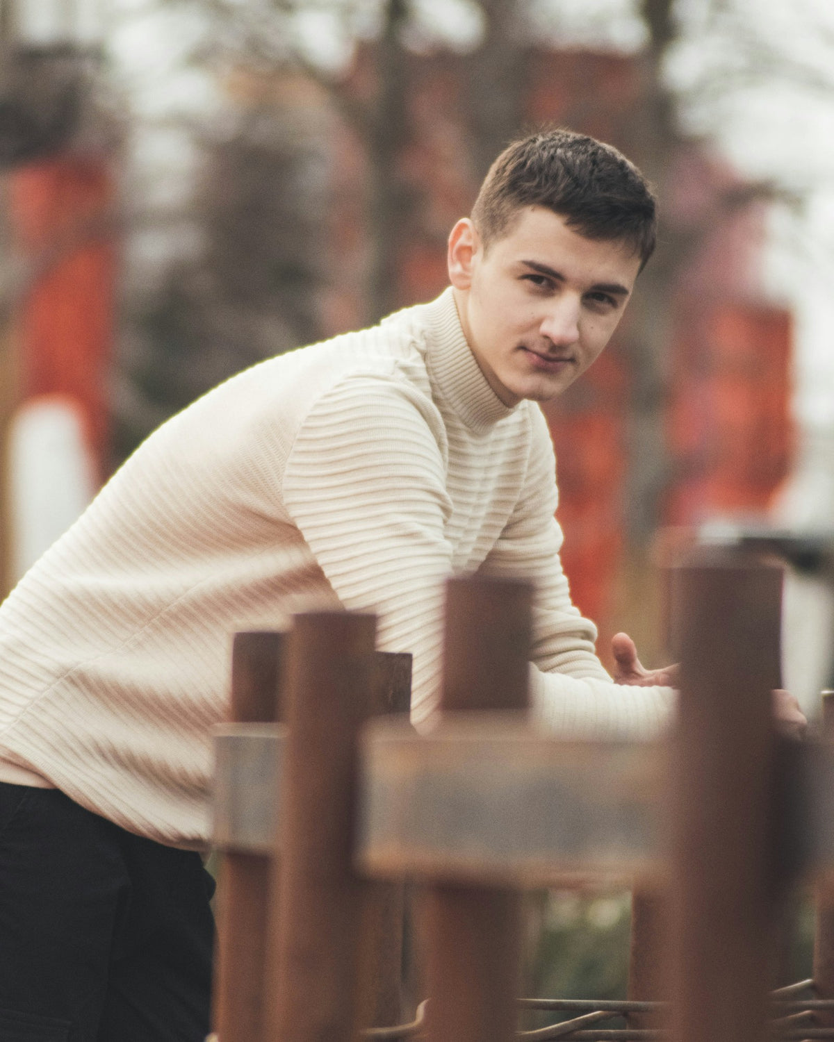 Mykonos Textured Crewneck in Cream