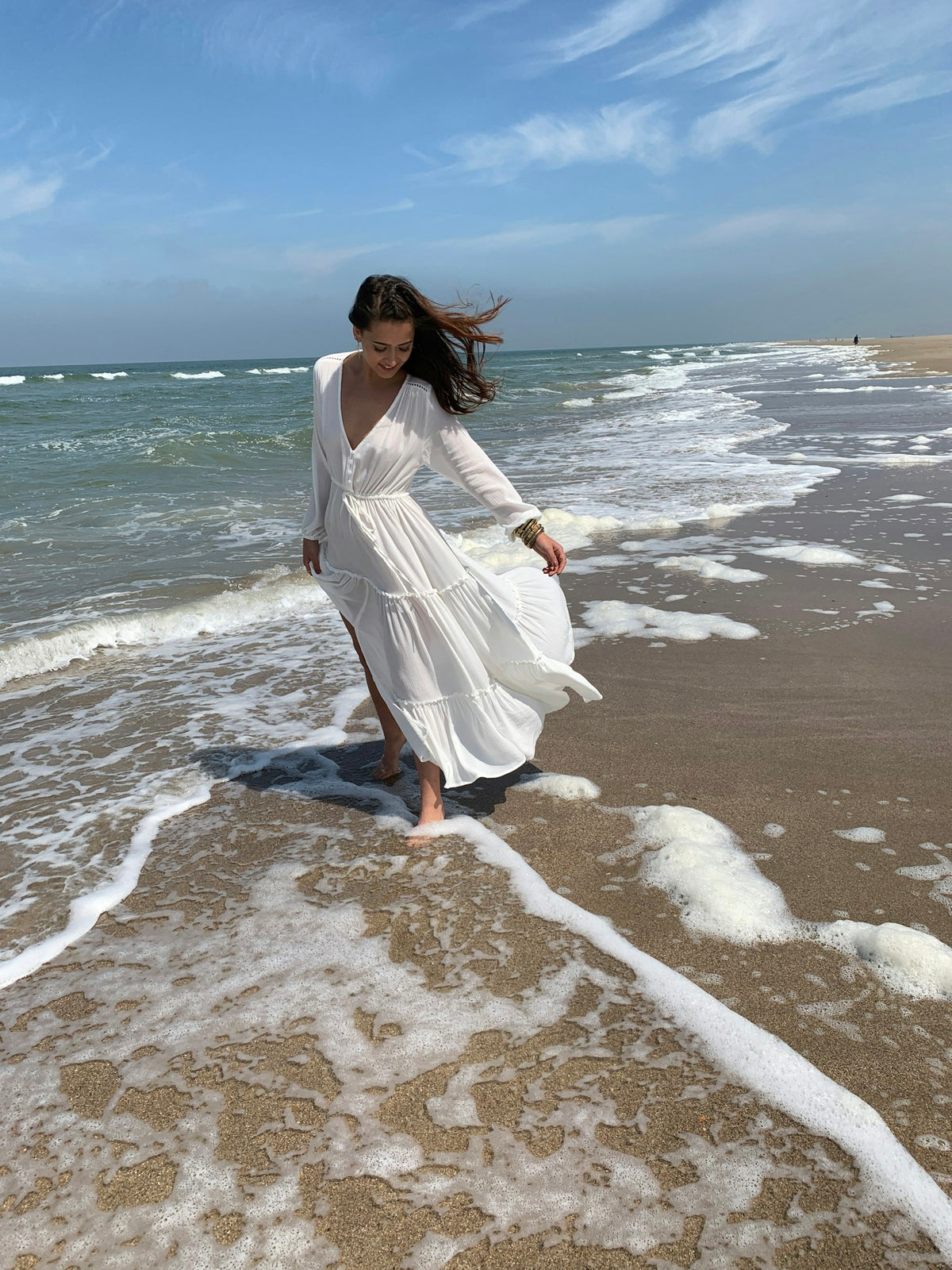 Santorini Maxi Dress in White