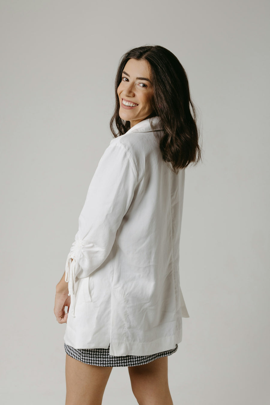 Ravello Relaxed Blazer — White